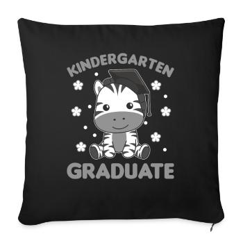 Kids Kindergarten graduate Zebra Graduation - Sofakissenbezug 45 x 45 cm - Schwarz - Vorne