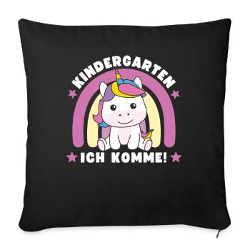 Maternelle j’arrive! - Housse de coussin décorative 45 x 45 cm - noir - Devant