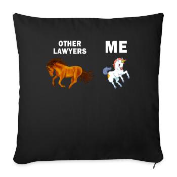 Other Lawyers Me Unicorn Horse - Sofa pillowcase 17,3'' x 17,3'' (45 x 45 cm) - black - Front