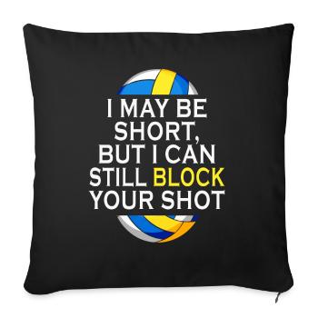 Ich kann deinen Schuss blockieren Beachvolleyball - Sofakissenbezug 45 x 45 cm - Schwarz - Vorne