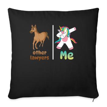 Other Lawyers Me Unicorn Horse - Sofa pillowcase 17,3'' x 17,3'' (45 x 45 cm) - black - Front