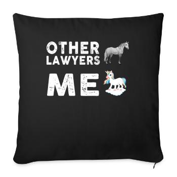 Other Lawyers Me Unicorn Horse - Sofa pillowcase 17,3'' x 17,3'' (45 x 45 cm) - black - Front