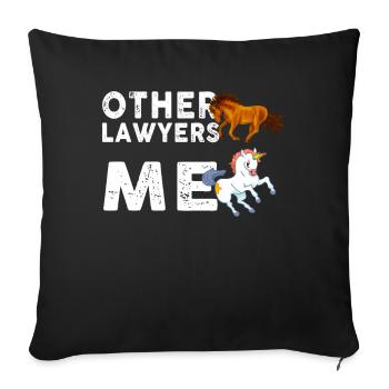 Other Lawyers Me Unicorn Horse - Sofa pillowcase 17,3'' x 17,3'' (45 x 45 cm) - black - Front