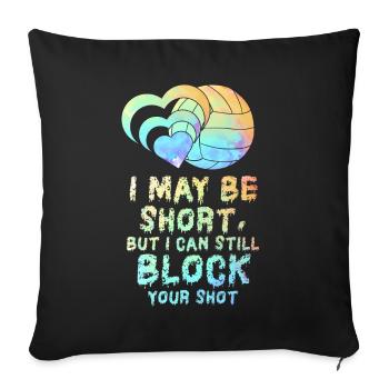 Je peux bloquer votre tir Volleyball de plage - Housse de coussin décorative 45 x 45 cm - noir - Devant