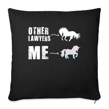 Other Lawyers Me Unicorn Horse - Sofa pillowcase 17,3'' x 17,3'' (45 x 45 cm) - black - Front
