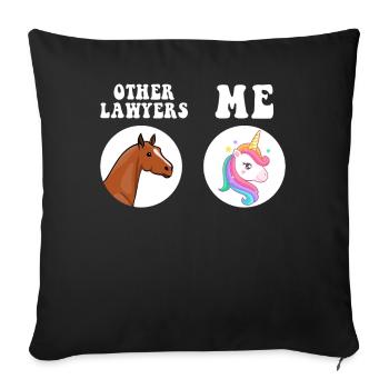 Other Lawyers Me Unicorn Horse - Sofa pillowcase 17,3'' x 17,3'' (45 x 45 cm) - black - Front