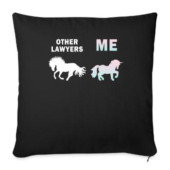 Other Lawyers Me Unicorn Horse - Sofa pillowcase 17,3'' x 17,3'' (45 x 45 cm) - black - Front