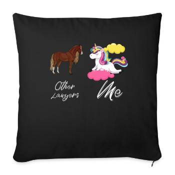 Other Lawyers Me Unicorn Horse - Sofa pillowcase 17,3'' x 17,3'' (45 x 45 cm) - black - Front