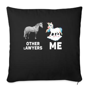 Other Lawyers Me Unicorn Horse - Sofa pillowcase 17,3'' x 17,3'' (45 x 45 cm) - black - Front