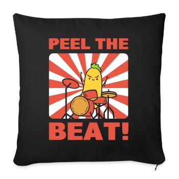 Banana Puns Drummer - Sofa pillowcase 17,3'' x 17,3'' (45 x 45 cm) - black - Front