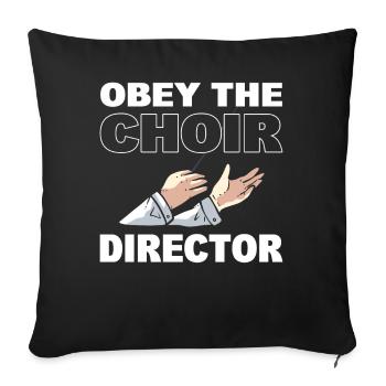 Funny Music Choir Conductor - Sofa pillowcase 17,3'' x 17,3'' (45 x 45 cm) - black - Front