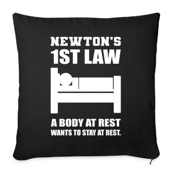 Drôle de professeur de physique - Housse de coussin décorative 45 x 45 cm - noir - Devant