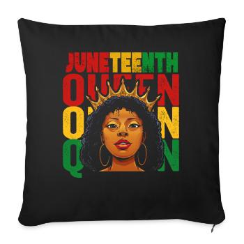 Juneteenth 1865 Remembering My Ancestors - Sofa pillowcase 17,3'' x 17,3'' (45 x 45 cm) - black - Front