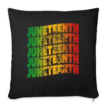 18 juin 1865 En souvenir de mes ancêtres - Housse de coussin décorative 45 x 45 cm - noir - Devant