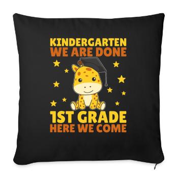 Kids Kindergarten graduate Giraffe 1st grade - Sofakissenbezug 45 x 45 cm - Schwarz - Vorne