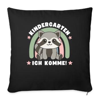 Maternelle j’arrive! - Housse de coussin décorative 45 x 45 cm - noir - Devant