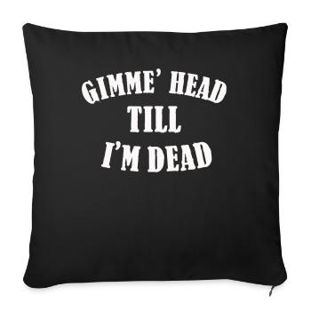 Gimme Head Till I’m Dead 80s Lovers - Housse de coussin décorative 45 x 45 cm - noir - Devant
