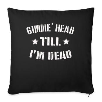 Gimme Head Till I’m Dead 80s Lovers - Housse de coussin décorative 45 x 45 cm - noir - Devant