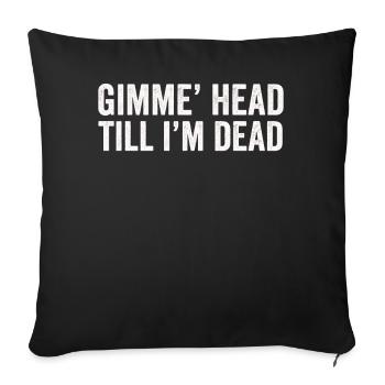 Gimme Head Till I’m Dead 80s Lovers - Housse de coussin décorative 45 x 45 cm - noir - Devant