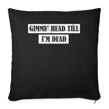Gimme Head Till I’m Dead 80s Lovers - Housse de coussin décorative 45 x 45 cm - noir - Devant