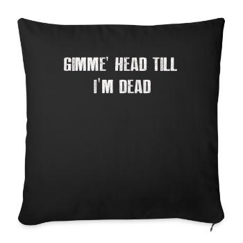 Gimme Head Till I’m Dead 80s Lovers - Housse de coussin décorative 45 x 45 cm - noir - Devant