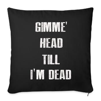 Gimme Head Till I’m Dead 80s Lovers - Housse de coussin décorative 45 x 45 cm - noir - Devant