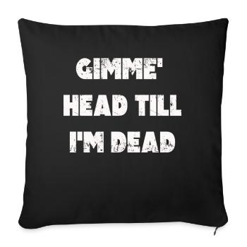 Gimme Head Till I’m Dead 80s Lovers - Housse de coussin décorative 45 x 45 cm - noir - Devant