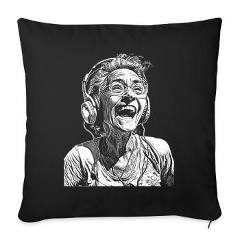 Everlasting Spirit T-Shirt – Music & Joie de vivre! - Sofa pillowcase 17,3'' x 17,3'' (45 x 45 cm) - black - Front