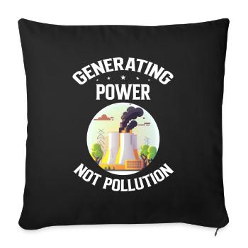 Nuklearplan Design für Kernenergie und Kernkraft - Sofakissenbezug 45 x 45 cm - Schwarz - Vorne