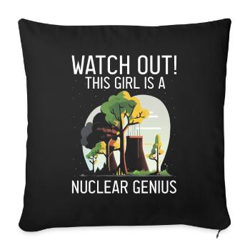 Kernenergie Spruch für Kernenergie - Sofakissenbezug 45 x 45 cm - Schwarz - Vorne