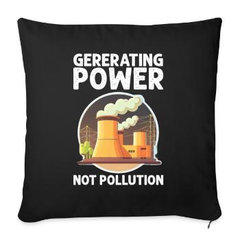 Kernenergie Spruch für Kernenergie - Sofakissenbezug 45 x 45 cm - Schwarz - Vorne