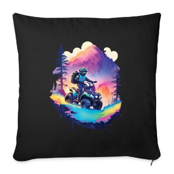 Quad Bike Quad Rider Motocross Outdoor Race Design - Housse de coussin décorative 45 x 45 cm - noir - Devant