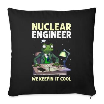 Kernenergie Spruch für Kernenergie - Sofakissenbezug 45 x 45 cm - Schwarz - Vorne