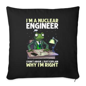 Erneuerbare Nukleare Spruch für Nukleartechnik - Sofakissenbezug 45 x 45 cm - Schwarz - Vorne