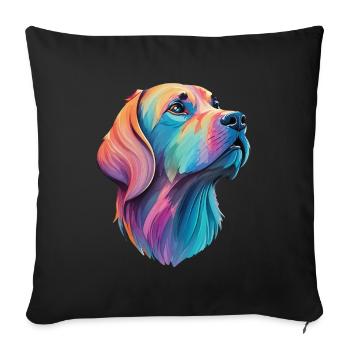 Labrador Dog - Amour du design d’ami à quatre pattes - Housse de coussin décorative 45 x 45 cm - noir - Devant