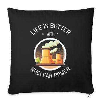 Nuklearingenieur für Kernkraftwerk und Kernenergie - Sofakissenbezug 45 x 45 cm - Schwarz - Vorne