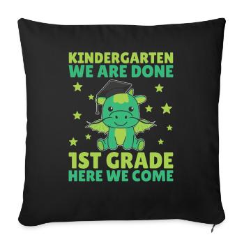 Kids Kindergarten graduate Drache 1st grade - Sofakissenbezug 45 x 45 cm - Schwarz - Vorne