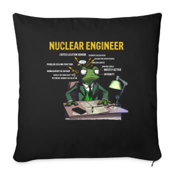 Kernenergie Spruch für Kernenergie - Sofakissenbezug 45 x 45 cm - Schwarz - Vorne