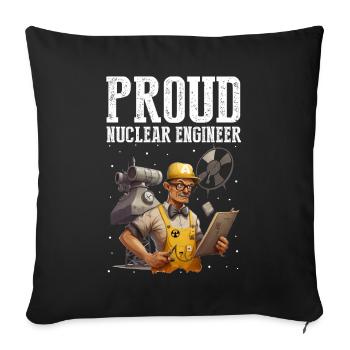 Kernenergie Spruch für Kernenergie - Sofakissenbezug 45 x 45 cm - Schwarz - Vorne