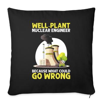 Nuklearingenieur für Kernkraftwerk und Kernenergie - Sofakissenbezug 45 x 45 cm - Schwarz - Vorne