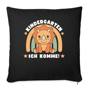 Kindergarten Ich Komme! - Sofakissenbezug 45 x 45 cm - Schwarz - Vorne