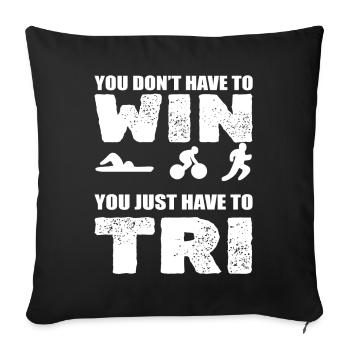 Triathlete Triathlon - Sofa pillowcase 17,3'' x 17,3'' (45 x 45 cm) - black - Front