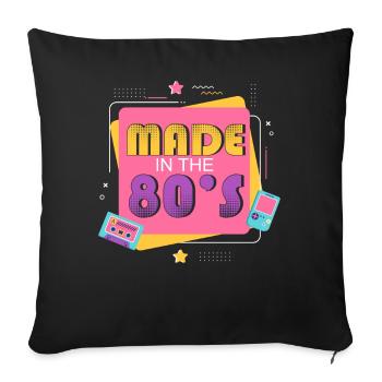 80's The 80s Music - Sofa pillowcase 17,3'' x 17,3'' (45 x 45 cm) - black - Front