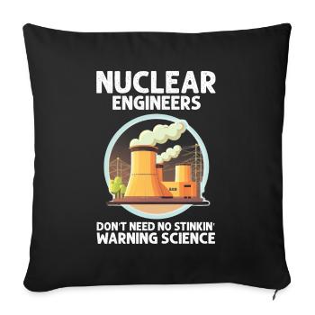 Nuklearplan Design für Kernenergie und Kernkraft - Sofakissenbezug 45 x 45 cm - Schwarz - Vorne