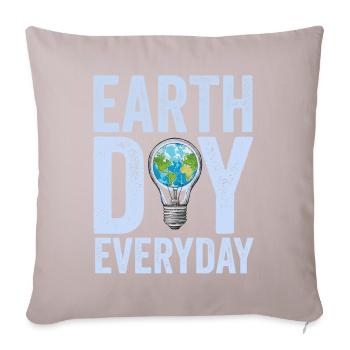 Earth Day Everyday Environmental Awareness - Sofa pillowcase 17,3'' x 17,3'' (45 x 45 cm) - light taupe - Front