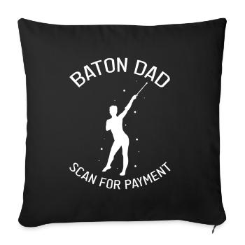 Stocktanz Design für Stabtänzerin - Sofakissenbezug 45 x 45 cm - Schwarz - Vorne