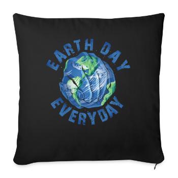 Earth Day Everyday Environmental Awareness - Sofa pillowcase 17,3'' x 17,3'' (45 x 45 cm) - black - Front