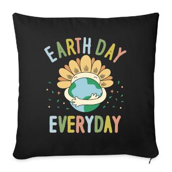 Earth Day Everyday Environmental Awareness - Sofa pillowcase 17,3'' x 17,3'' (45 x 45 cm) - black - Front