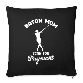 Stabdänzerin Design für Majorette - Sofakissenbezug 45 x 45 cm - Schwarz - Vorne