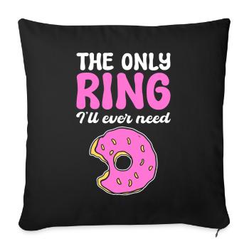 Donut-Liebhaber Donut-Enthusiast - Sofakissenbezug 45 x 45 cm - Schwarz - Vorne